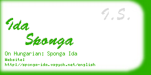ida sponga business card